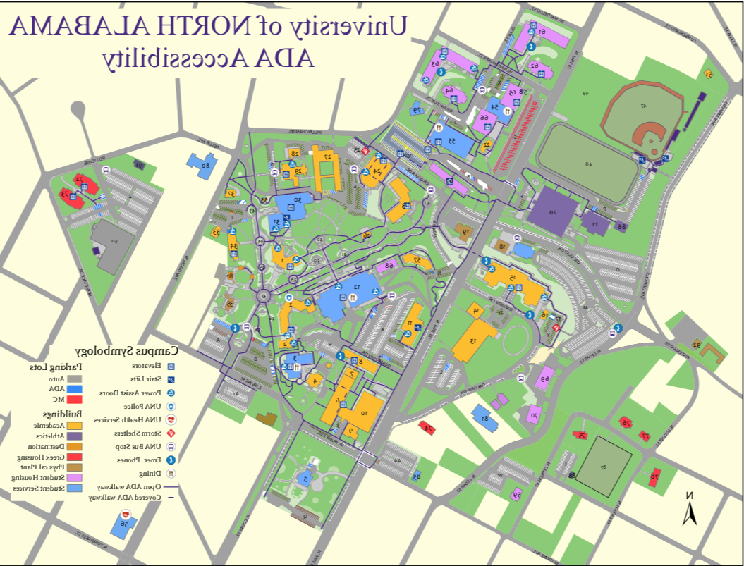 UNA ADA Campus Map